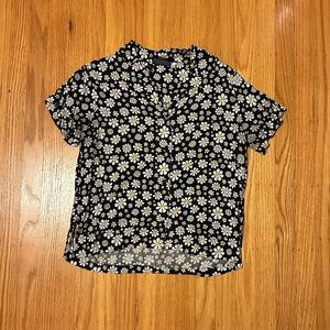 Big Bud Press Black Lazy Daisy Pantry Button Up size XS🌑